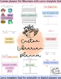 Custom Librarian Planner | Canva Template | Digital or pri