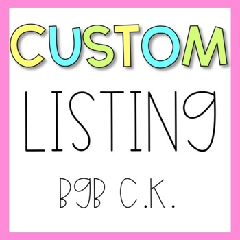 Preview of Custom Listing C.K.