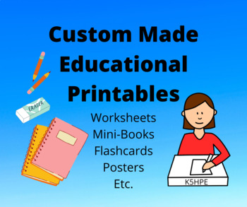 Preview of Custom Made Educational Resources