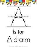 Custom Name Handwriting Practice - Adam