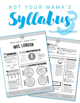 Preview of Nontraditional Syllabus Template #3  (software: InDesign/LucidPress required)