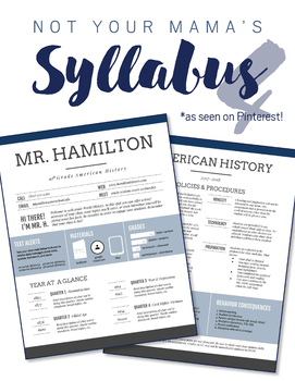 Preview of Nontraditional Syllabus Template #4 (GOOGLE DRAWINGS!)