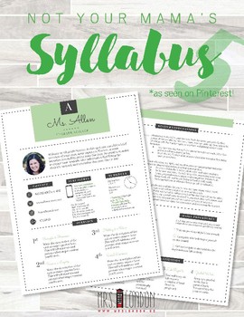 Preview of Nontraditional Syllabus Template #5 (GOOGLE DRAWINGS!)