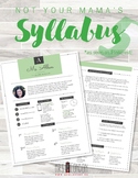 Nontraditional Syllabus Template #5 (GOOGLE DRAWINGS!)