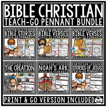 Preview of Christian Bible Stories Lessons for Kids Worksheets Bulletin Board Sunday School