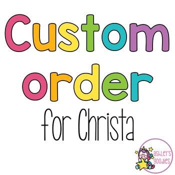 Preview of Custom Order for Christa