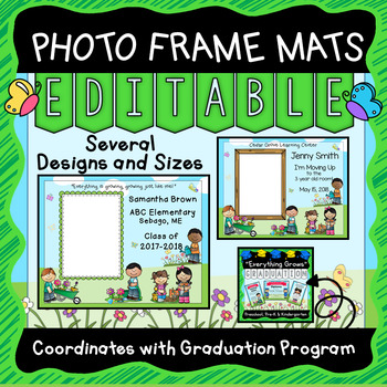 Preview of Preschool and Kindergarten Graduation Photo Frames - Editable