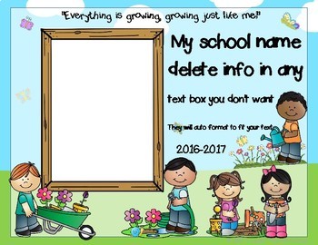 preschool and kindergarten graduation photo frames editable tpt