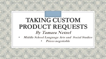 Preview of Custom Product Requests