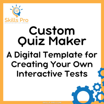 Preview of Custom Quiz Maker | Digital Templates for Creating Your Own Interactive Tests