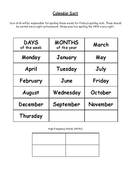 Custom Sort - Days of Week and Months of the Year by Shay Marie | TPT