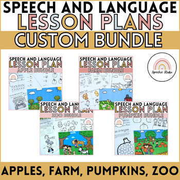 Preview of Custom Speech Therapy Thematic Unit Bundle for Language and Articulation