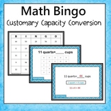 Customary Capacity Conversion Bingo