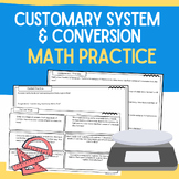 Customary Conversions: Math Measurement Task Cards &  Worksheets