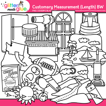 Measuring Cups Clip Art: 1/4 Increments • Math & Science Tools