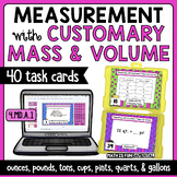 Customary Mass and Volume Measurement Conversion Task Card