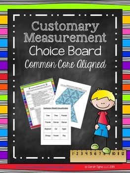 Preview of Customary Measurement Choice Board (Common Core Aligned)