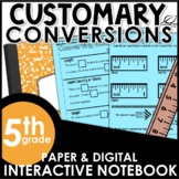 Customary Measurement Conversions Interactive Notebook Set