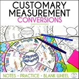 Customary Measurement Conversions Notes Doodle Math Wheel