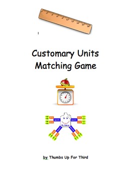 Preview of Customary Measurement Matching Game