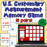Customary Measurement Memory Game in Print and Digital