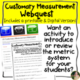 Customary Measurement Webquest- Digital & Printable Included!