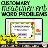 Customary Measurement Word Problems Google Classroom™ Task