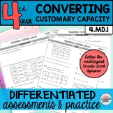 Customary Measurement Worksheets Capacity Differentiated A