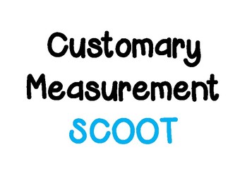 Preview of Customary Measurement for Length SCOOT (No Conversions)