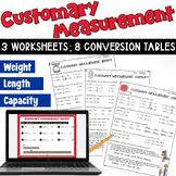 Customary Measurements Worksheets: Length, Weight, Capacit