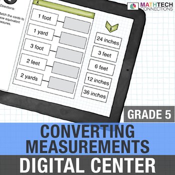 Preview of Customary & Metric Measurement Conversions - 5th Grade Digital Math Review