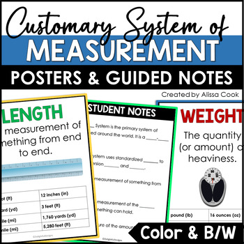 Customary Units of Measurement Posters | Customary Conversions Activity