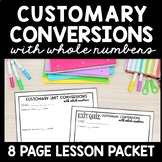 Customary Conversion Worksheets, 5th Grade Units of Measur