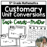 Customary Unit Conversions - Task Cards and Math Bingo Game