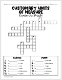 Customary Units - Cross Word and Number Puzzles