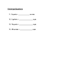 Customary Units of Capacity Conversions by live2teach123 | TpT