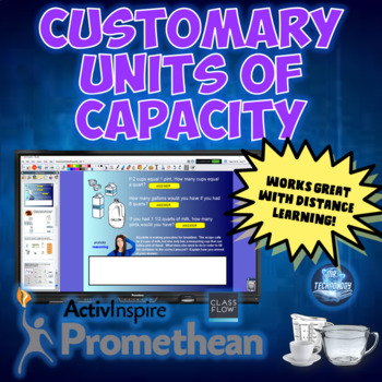 Preview of Customary Units of Capacity for Promethean ActivPanel | ActivInspire Flipchart