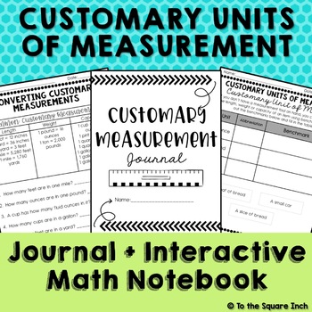 Preview of Customary Units of Measure Journal