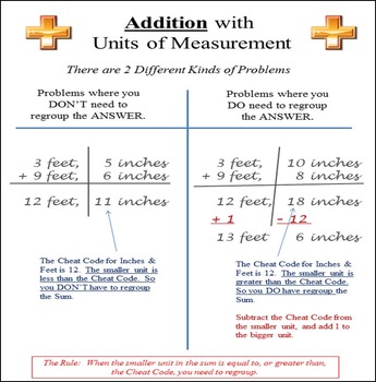 Preview of Customary Units of Measurement:  Adding and Subtracting