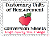Customary Units of Measurement - Conversion Sheets