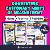 Customary Units of Measurement Conversions Guided Notes w/