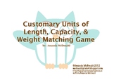 Customary Units of Measurement Matching Game