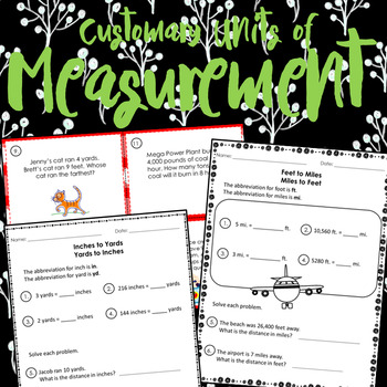 Preview of Customary Units of Measurement Worksheets