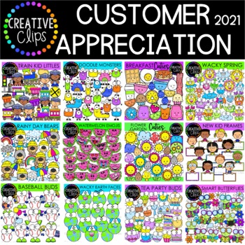 Preview of Customer Appreciation Bundle 2021 ($50.00+ Value!!) {Creative Clips Clipart}
