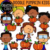 Doodle Pumpkin Kids {Fall Clipart}