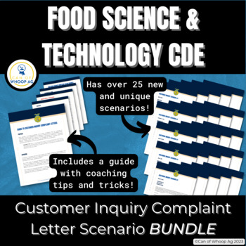 Preview of Customer Complaint Letter Example BUNDLE: FFA Food Science & Technology CDE