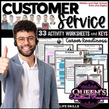 Preview of Customer Service Activity Worksheets | Career Readiness Activities | Life Skills