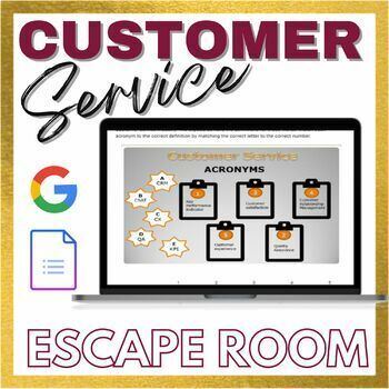 Preview of Customer Service Skills Digital Escape Room - No Prep