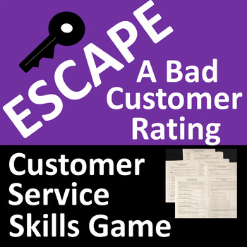 Preview of Customer Service Skills Game Escape Activity