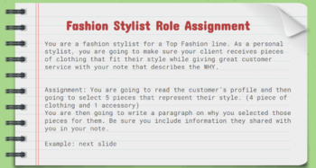 Preview of Customer Service as a Personal Stylist